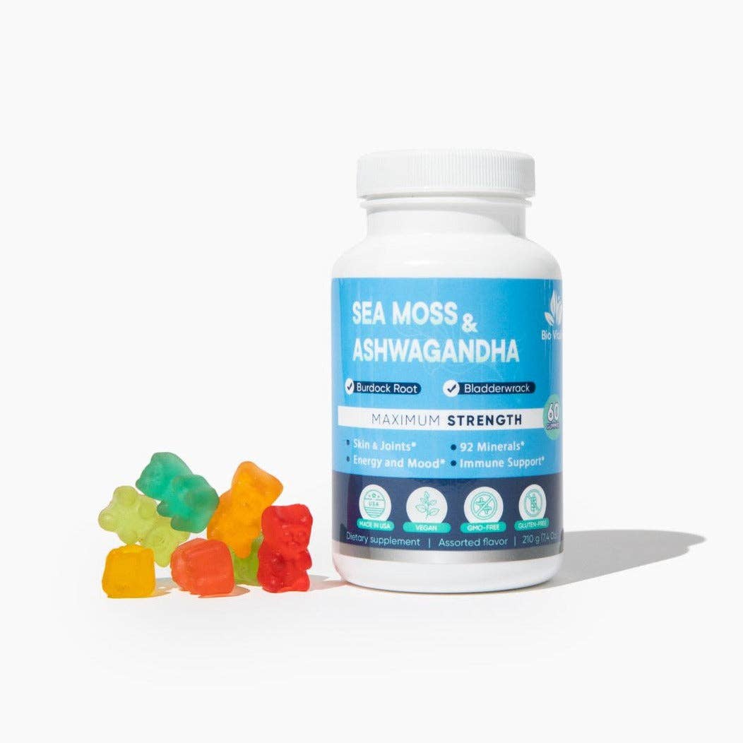Sea Moss & Ashwagandha Gummies with Burdock & Bladderwrack