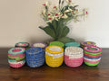 Flat Lidded Mini Sweetgrass Basket, Assorted - Set of 6