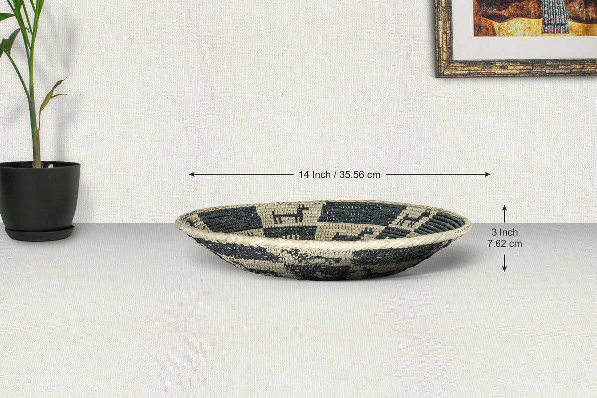 14" Handwoven Guardian Path Bowl for Wall Basket Decor
