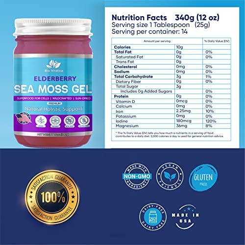 Sea Moss Elderberry Gel by Bio Vitalica