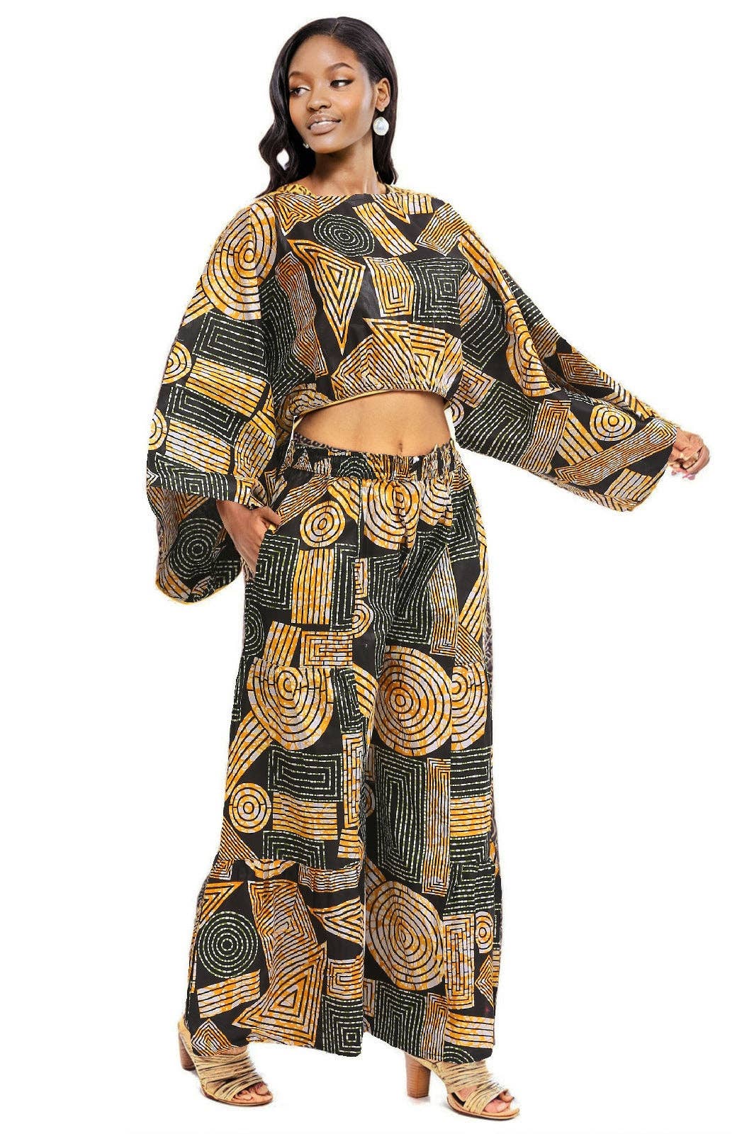 Geometric Wax Print Co-Ord Set APS-25089-271