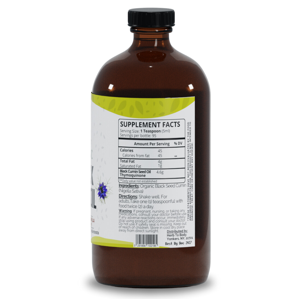 Organic Black Seed Oil (Cold-Pressed)
