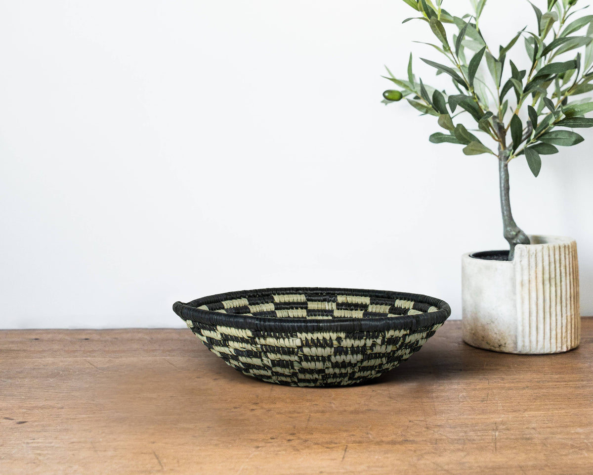 7" Handwoven Bowl Basket - Southwestern Basket