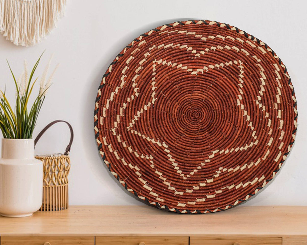 Fiery Star Flat Basket 12-Inch PL-347-12