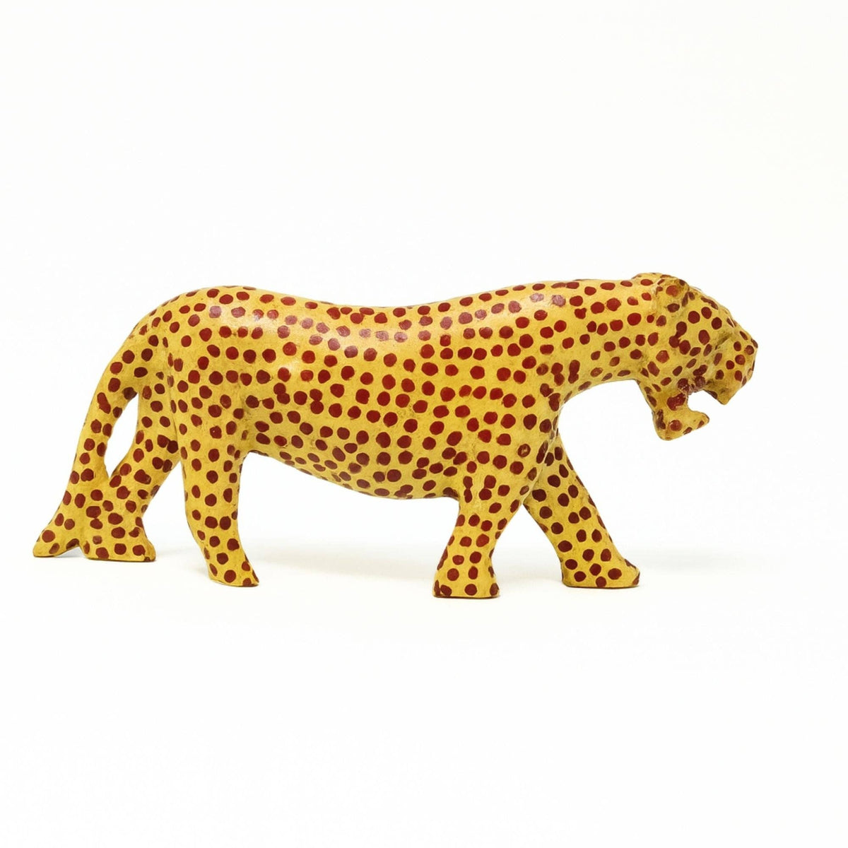 CLOSEOUT - Kenya Hand-Carved Wood Cheetah Safari Animal – Medium