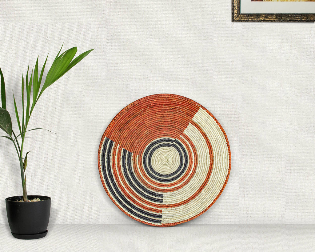 14" Handwoven Search Light Bowl for Wall Basket Decor