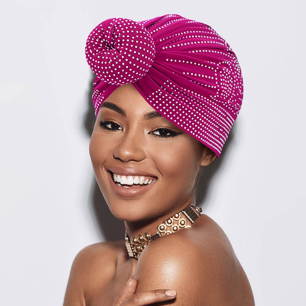 Bling Studded Turban Hair Wrap