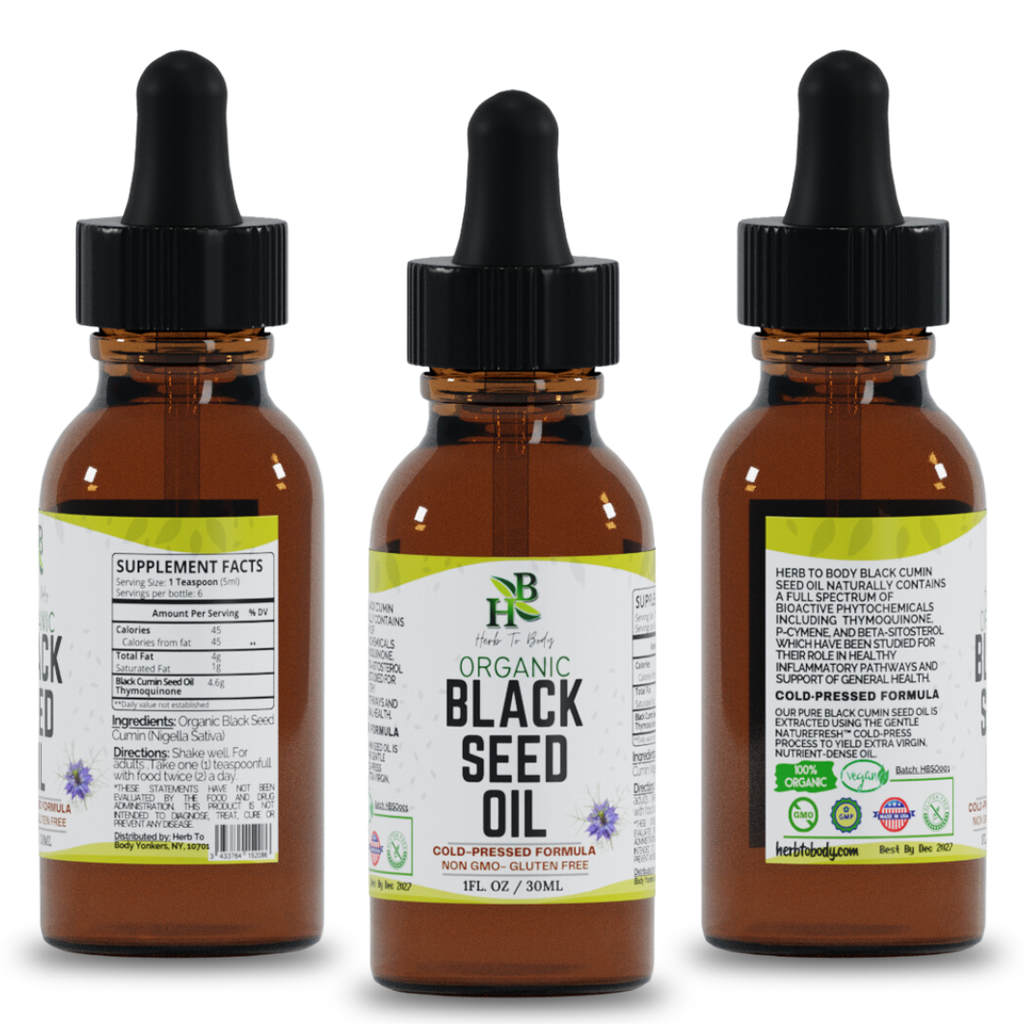 Organic Black Seed Oil (Cold-Pressed)