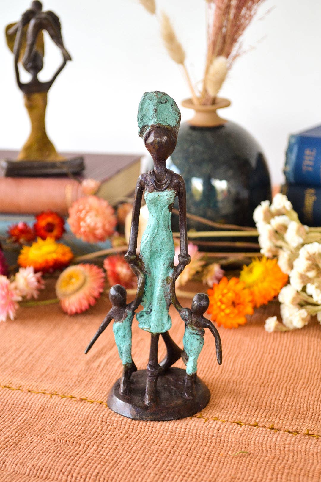 Bronze Mother & Children Sculpture - Mother's Day Gifts
