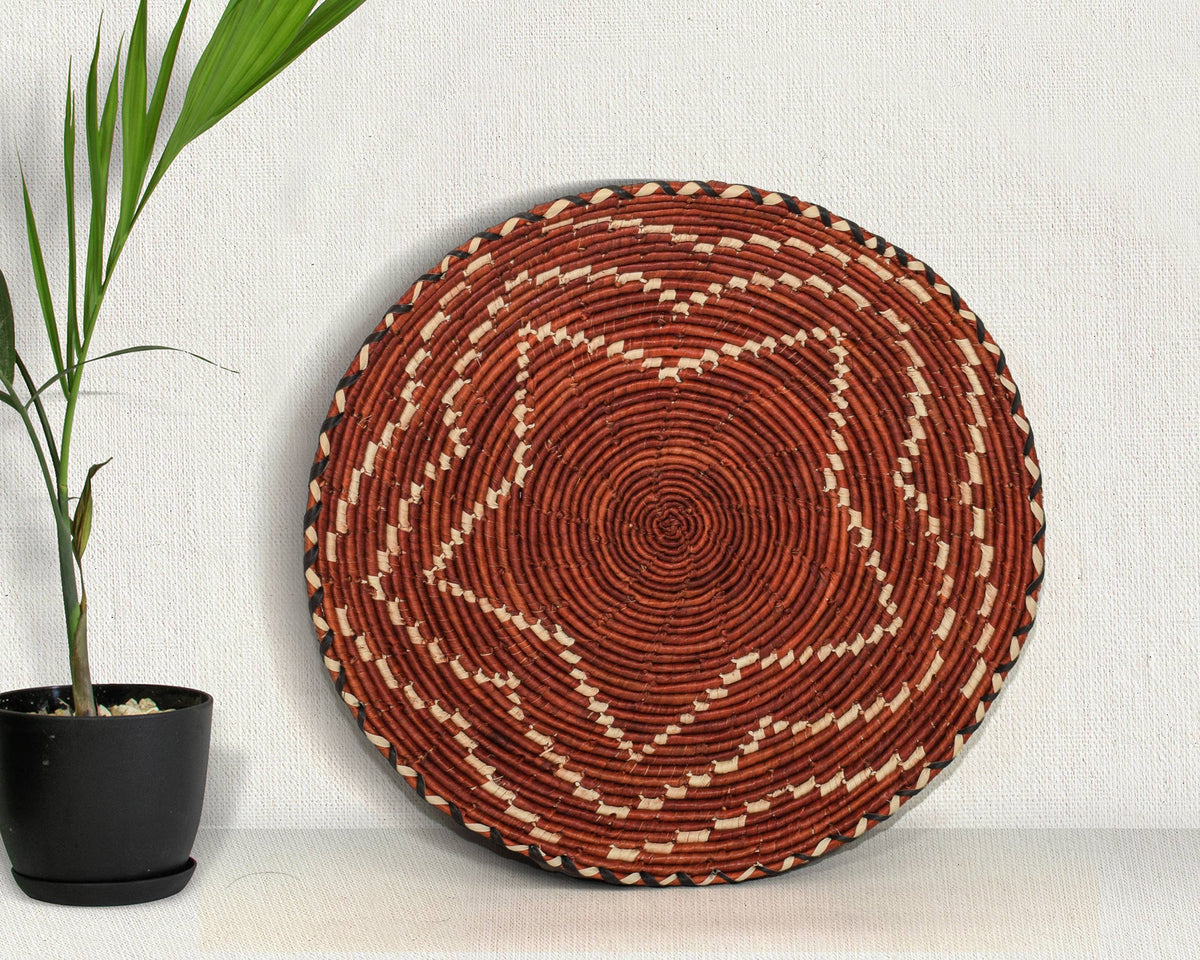 Fiery Star Flat Basket 12-Inch PL-347-12