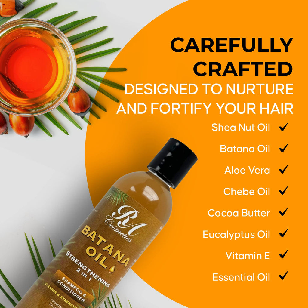 Batana Oil Strengthening 2N1 Shampoo & Conditioner, 8oz