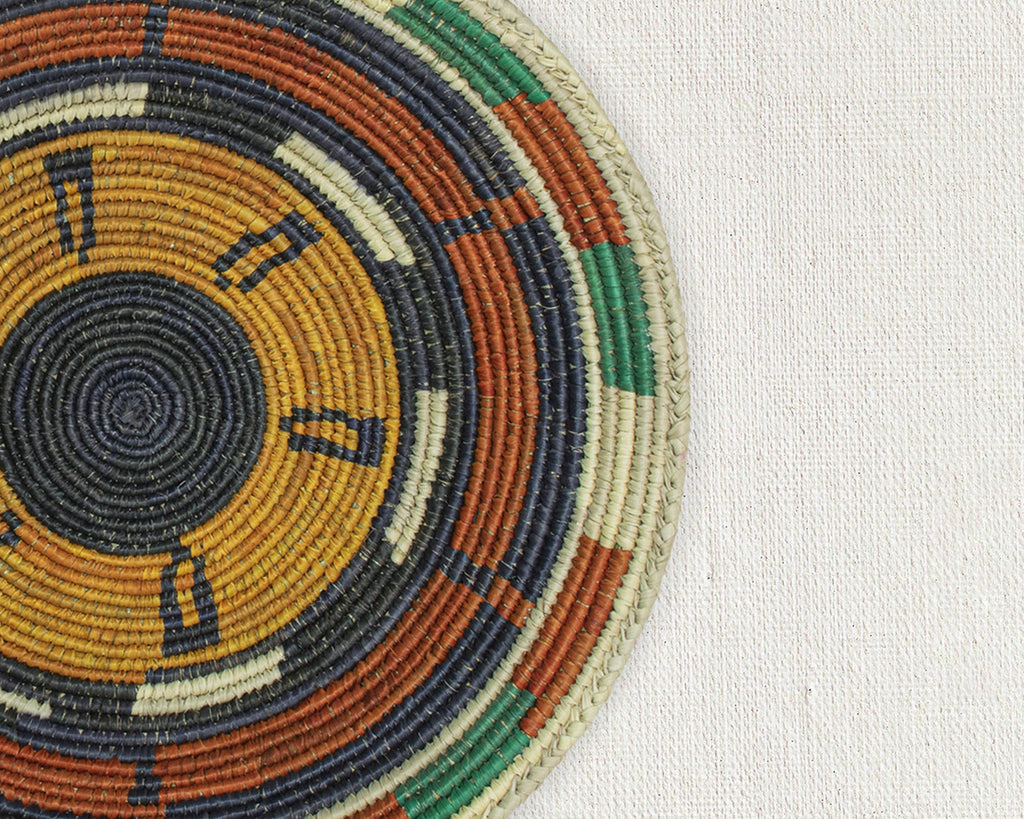 14" Handwoven Football Bowl Basket