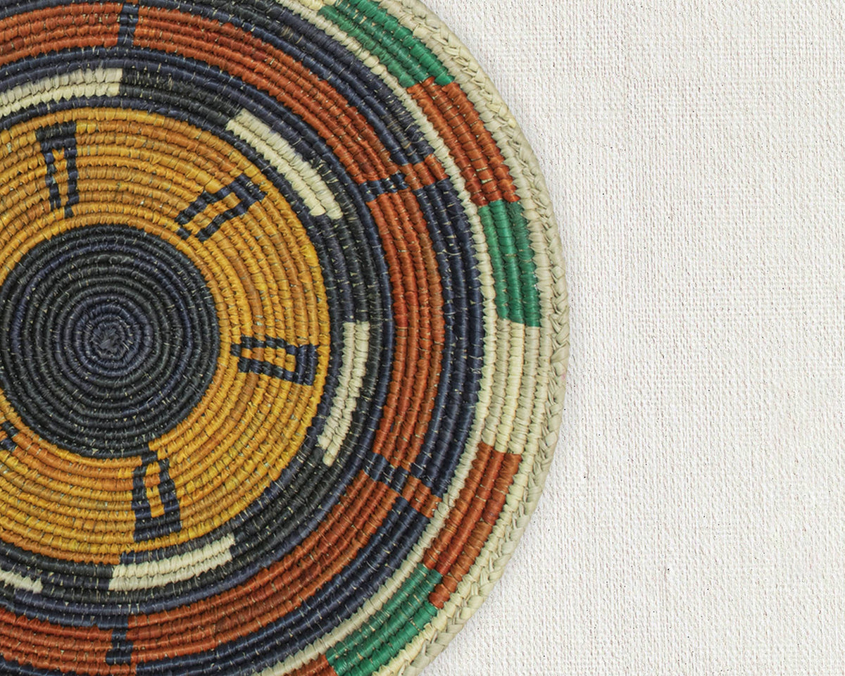 14" Handwoven Football Bowl Basket