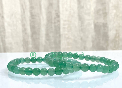 6mm Natural Aventurine Crystal Healing Stretch Bracelet 7.5"